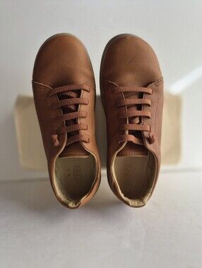 KEEN KNX Lace Mens 9 EU 42 Brown Leather Sneaker Gorpcore Granola Minimalist